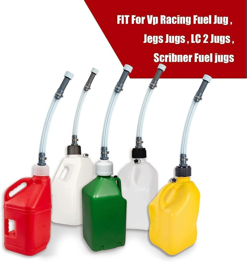 mapleza 2-Pack Fuel Jug Hose - 5 Gallon Gas Can Hose Replacement with Upgraded Filter Design - Compatible with 5.5 & 3 Gallon Jugs - Easy Pour, No Spills - Image 5